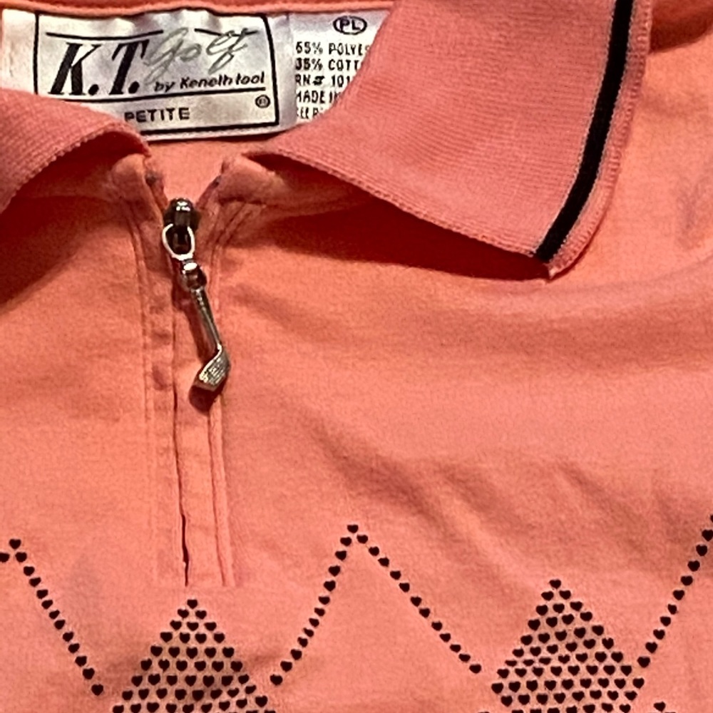 NWT women’s sz Petite Large K.T. Golf Shirt cute - Picture 5 of 6